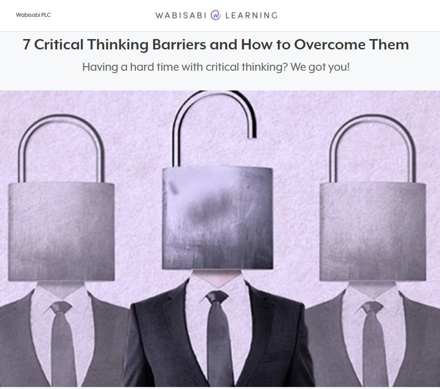 barriers of creative and critical thinking