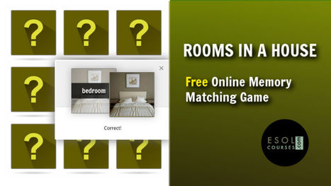 English Words for Rooms in a House - ESL Memory Matching Game | English Word Power | Scoop.it