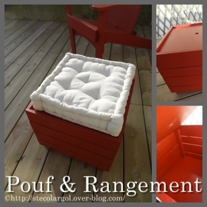 [Projet #palettes] Fabrication d'un pouf à partir de palettes par StefetsaBelette sur le #CDB | DIY Palettes | Scoop.it