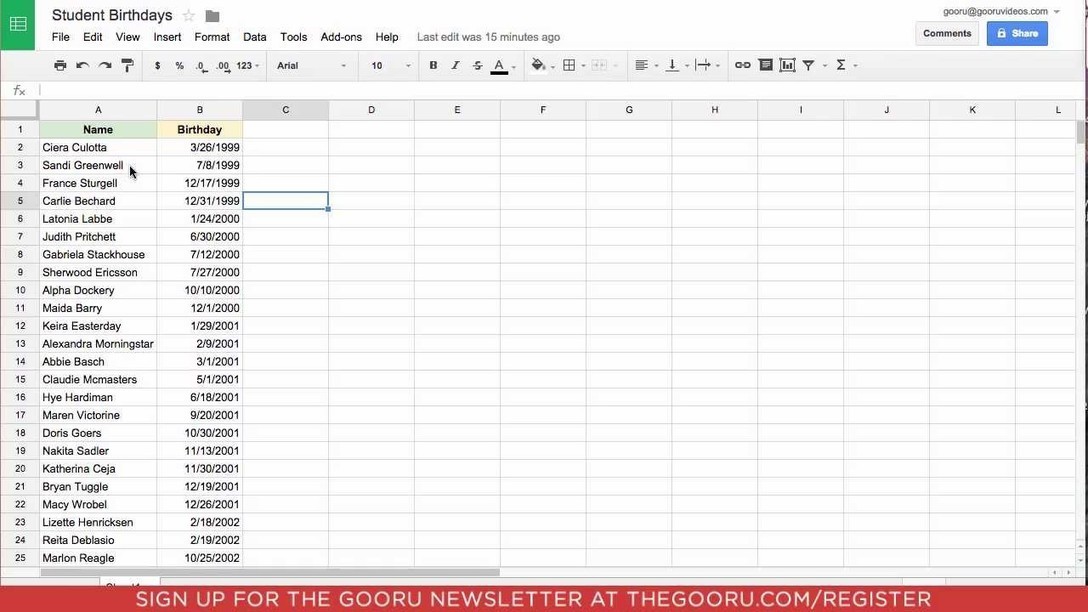 Separate First And Last Names In Google Sheets