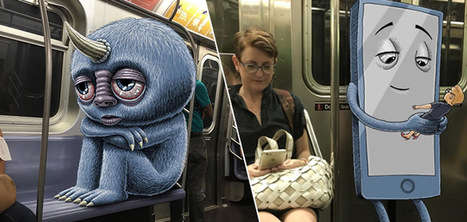 Il dessine des créatures amusantes dans le métro | Pratiques et tendances en communication visuelle | Scoop.it