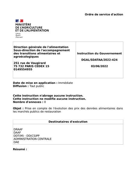 Prise en compte de l'évolution des prix des denrées alimentaires dans les marchés publics de restauration | Veille juridique du CDG13 | Scoop.it