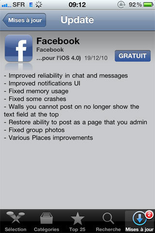 AppStore – Facebook passe en version 3.3.3 | Toulouse networks | Scoop.it