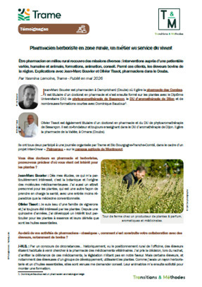 Pharmacien-herboriste en zone rurale, un m&eacute;tier au service du vivant - Trame | Pour innover en agriculture | Scoop.it