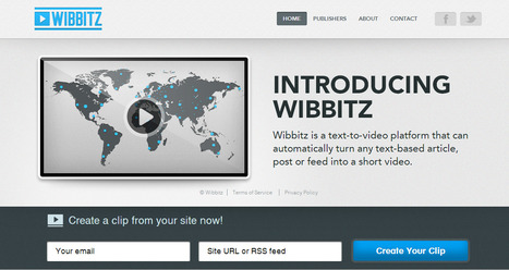 Wibbitz - Text to Video | TIC & Educación | Scoop.it