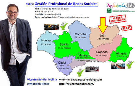 Taller "Gestión Profesional de Redes Sociales" en Alcaudete (Jaén) el 22 de Marzo | El rincón del Social Media | Scoop.it