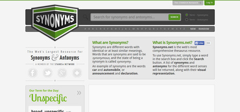 Synonyms.net | 1Uutiset - Lukemisen tähden | Scoop.it