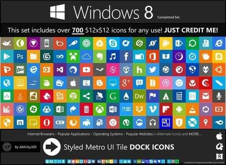 Metro UI Icon Set, m&aacute;s de 700 iconos gratis con estilo Modern UI | Aplicaciones y Herramientas . Software de Dise&ntilde;o | Scoop.it