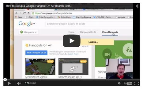 How to Setup a Google Hangout On Air (March 2015) - Moving at the Speed of Creativity | Technology Tips | Scoop.it