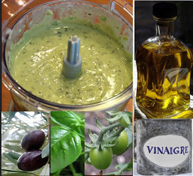 Recette de sauce vinaigrette à la tomate verte, basilic et aux olives noires (Languedoc-Roussillon) | Tout pour la maison, cuisine, décoration, bricolage, loisirs | Scoop.it