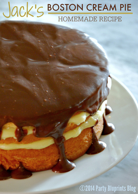 Easy Homemade Boston Cream Pie Recipe - The Party Bluprints Blog | Boston, you're my home | Scoop.it