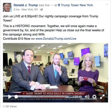 Trump Team Starts Nightly Show on Facebook Live | Public Relations & Social Marketing Insight | Scoop.it