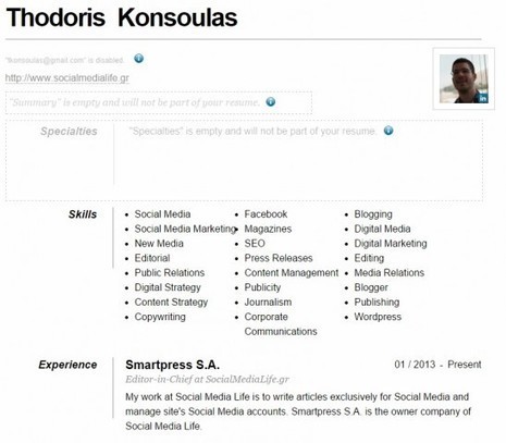 Πώς να μετατρέψετε το LinkedIn προφίλ σας σε βιογραφικό | Job Search Library | Scoop.it
