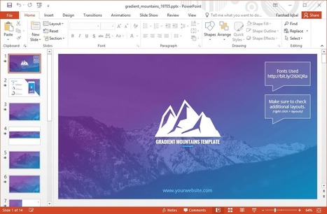 Animated Gradient Mountains PowerPoint Template | Distance Learning, mLearning, Digital Education, Technology | Scoop.it