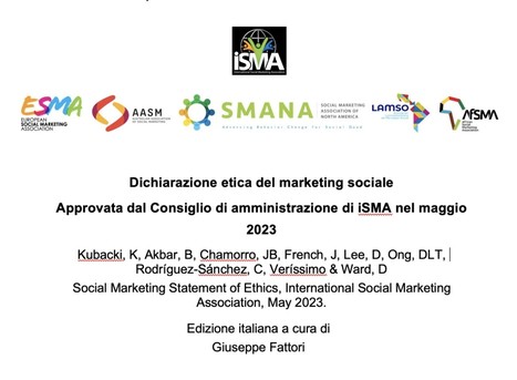 iSMA: Dichiarazione etica del marketing sociale - Edizione italiana | News from Social Marketing for One Health | Scoop.it