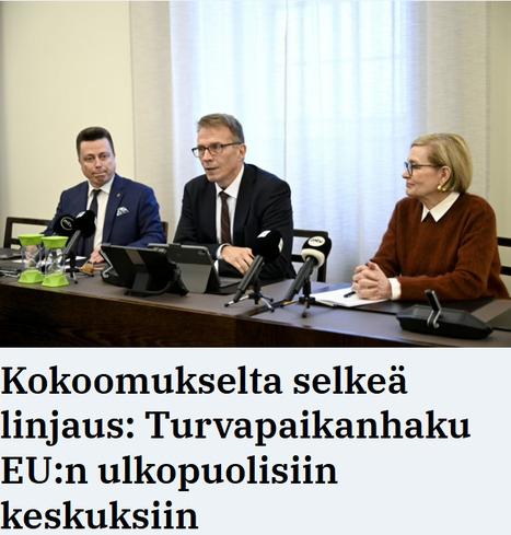 Kokoomukselta selke&auml; linjaus: Turvapaikanhaku EU:n ulkopuolisiin keskuksiin | A1Uutiset | Scoop.it