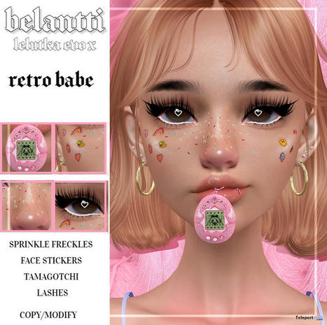 Retro Babe Makeup BOM For Lelutka EvoX May 2022 Group Gift by belantti | Teleport Hub - Second Life Freebies | Second Life Freebies | Scoop.it