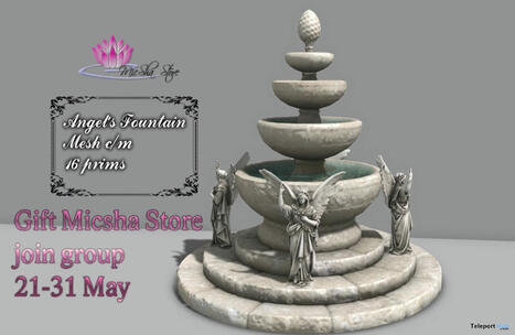 Angel&rsquo;s Fountain May 2024 Group Gift by MICSHA | Teleport Hub - Second Life Freebies | Second Life Freebies | Scoop.it