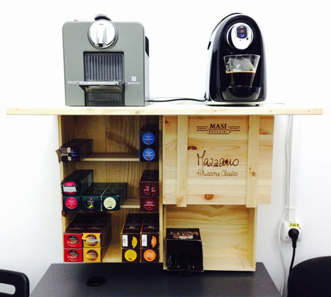 Barista Cabinet Made From 3 Wine Crates | 1001 Recycling Ideas ! | Scoop.it