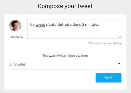 Publier des tweets qui s'auto-détruisent avec Daytweet | Ressources Community Manager | Scoop.it