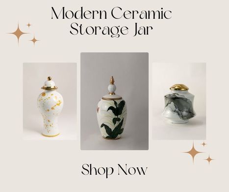 Modern Ceramic Storage Jar With Lid at Whispering Homes | Home Decor Items and Accessories | Scoop.it