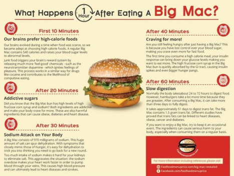 ¿Qué sucede en nuestro cuerpo después de tomar un Big Mac? | Marisol y Rafa | Scoop.it