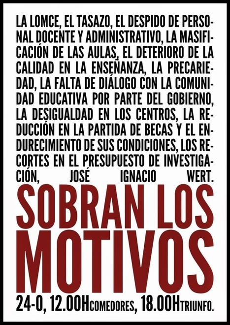 #240 La calle y las redes sociales en pie de guerra contra Wert y su LOMCE #240YoVoy | MOVIMIENTOS SOCIALES | Scoop.it
