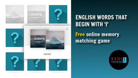 English Words That Start With I - ESL Memory Game | English Word Power | Scoop.it