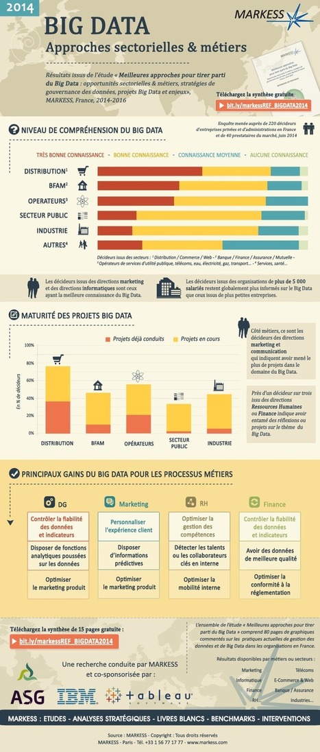 Infographie Big Data France 2014 - approches sectorielles & métiers | Digital Data | Scoop.it