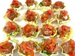 Skinny, Mini Mexican Meatball Tostada Appetizers | Really interesting recipes | Scoop.it