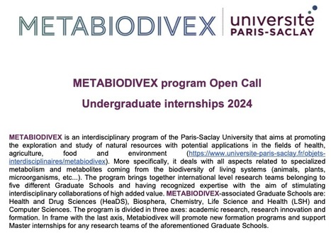 METABIODIVEX Appel à projet de recherche : aide au démarrage  Date limite : 7 septembre 2023  | Plant Sciences | Scoop.it