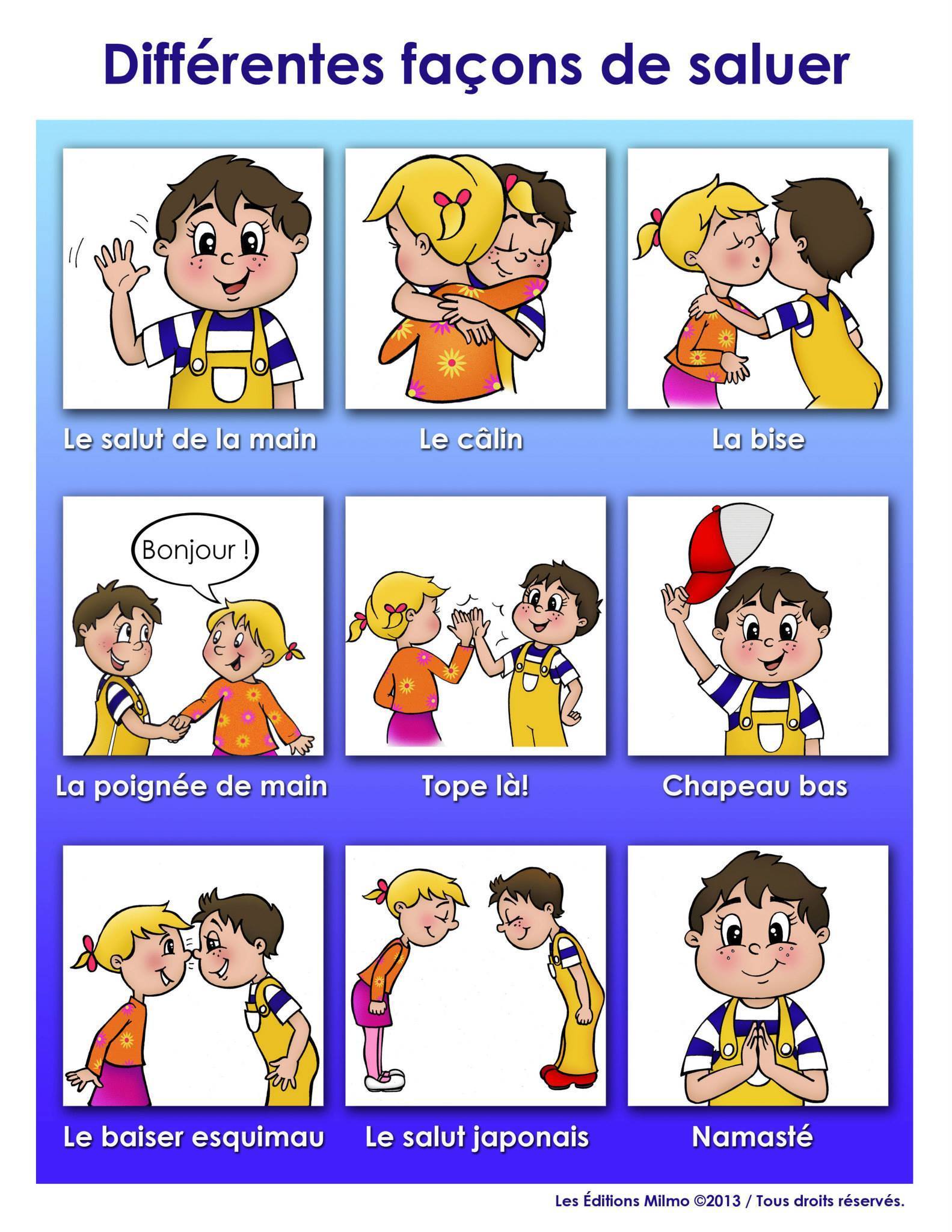 Différentes façons de saluer PA...