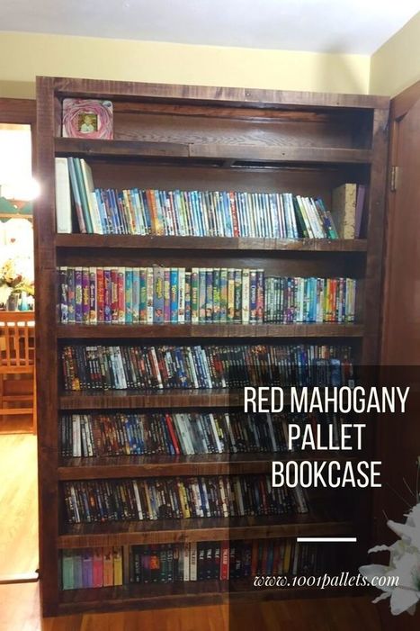 Dvd Pallet Bookcase Pallet Bookshelf Recycling Wo In 1001 Pallets