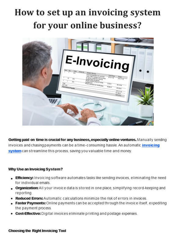 PPT – How to set up an invoicing system f...