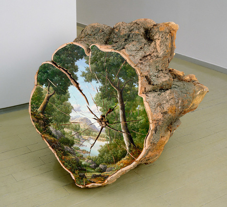 Landscapes Painted On Fallen Tree Logs By Alison Moritsugu | 1001 Creative ideas ! | Scoop.it