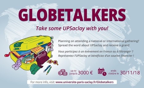 Appel &agrave; projets Globetalkers,&nbsp;Soutien et accompagnement de la participation &agrave; tout projet ou op&eacute;ration contribuant au rayonnement de l&rsquo;Universit&eacute; Paris-Saclay | Life Sciences Universit&eacute; Paris-Saclay | Scoop.it