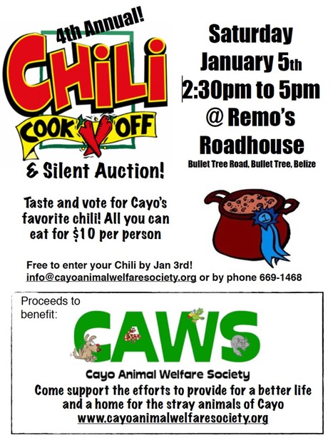 CAWS 4th Annual Chili Cook-off | Cayo Scoop!  The Ecology of Cayo Culture | Scoop.it