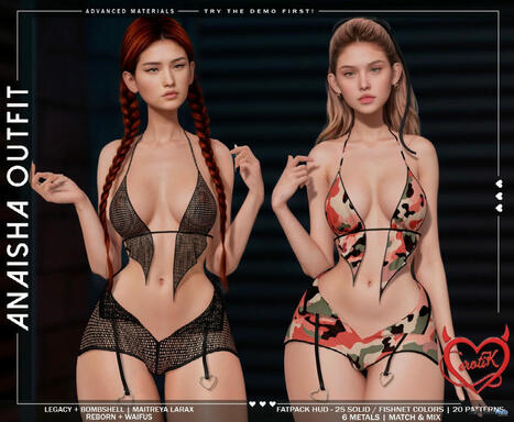 Anaisha Outfit Fatpack Teleport Hub Group Gift by [erotiK] | Teleport Hub - Second Life Freebies | Second Life Freebies | Scoop.it