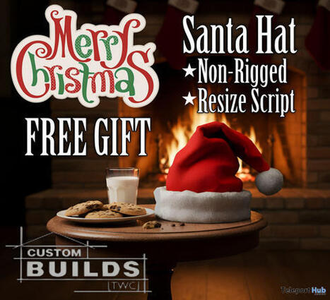 Santa Hat V1 December 2025 Gift by Custom Builds [TWC] | Teleport Hub - Second Life Freebies | Second Life Freebies | Scoop.it