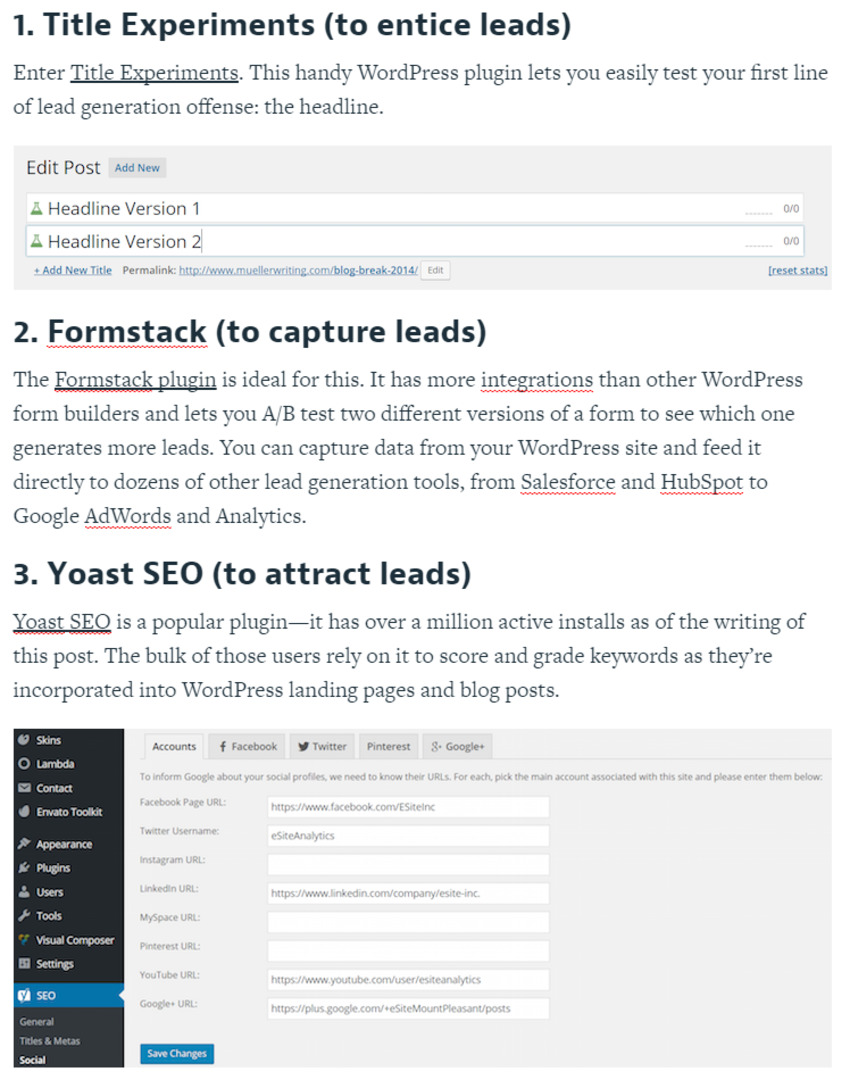 3 Must-Have WordPress Plugins for Lead Generation - Formstack | The MarTech Digest | Scoop.it