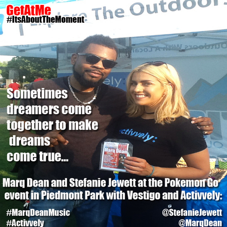 GetAtMe Marq Dean and Stefanie Jewett (from activvely:) at the Pokemon Go event at Piedmont Park... #ItsAboutTheMoment | GetAtMe | Scoop.it
