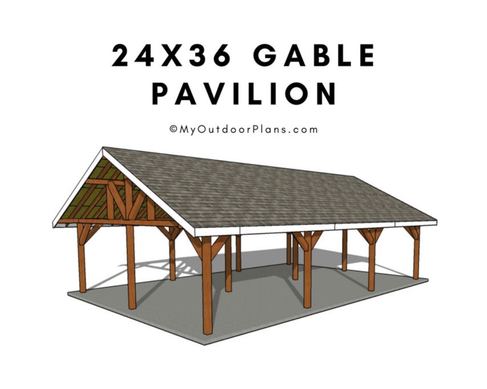 24x36 Gable Pavilion Plans | Garden Plans | Scoop.it