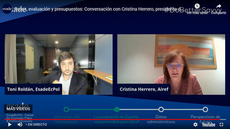 La presidenta de la Autoridad Independiente de Responsabilidad Fiscal (AIReF), en un webinar organizado por Esade con el director de EsadeEcPol sobre evaluación y acceso a datos administrativos | Evaluación de Políticas Públicas - Actualidad y noticias | Scoop.it