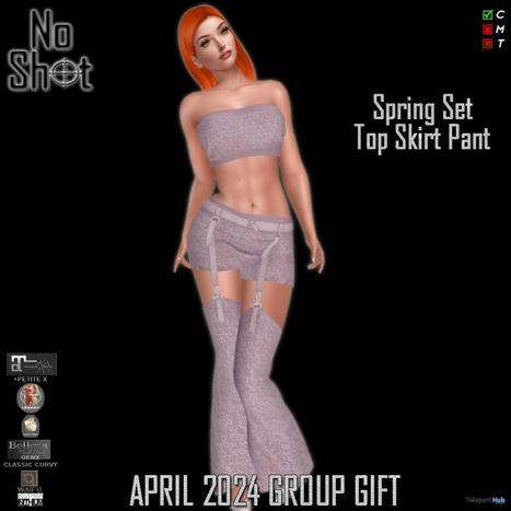 Spring Top & Skirt Pants April 2024 Group Gift by NoShot | Teleport Hub - Second Life Freebies | Second Life Freebies | Scoop.it