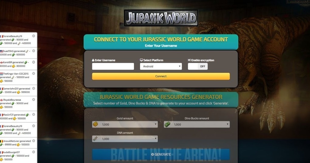 Jurassic World The Game Online Generator Primiu - jurassic park roblox how to get 90000 robux