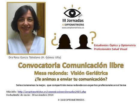 Convocatoria libre Comunicaciones en III Jornadas AEOPTOMETRISTAS | Formación Optometristas 2.0 | Scoop.it