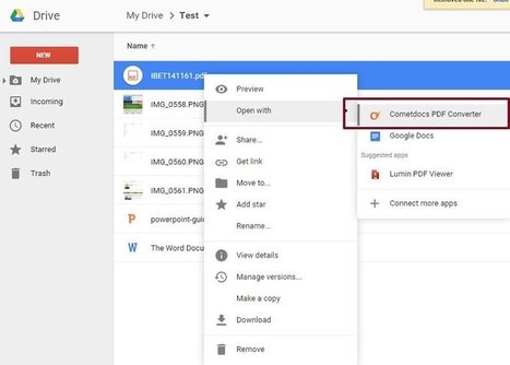 Convertir archivos PDF desde Google Drive con Cometdocs | Universidad 3.0 | Scoop.it