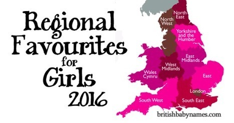Regional Favourites for Girls 2016 | Name News | Scoop.it
