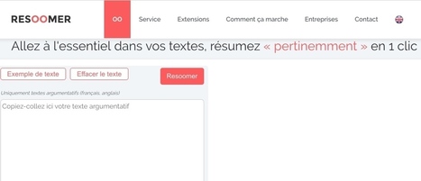 Resoomer. Allez à l'essentiel de n'importe quel texte | Mes ressources personnelles | Scoop.it