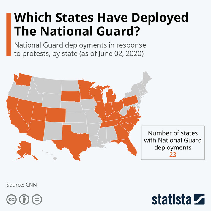 • Chart: Which States Have Deployed The National Guard? | Statista | Political Report | Scoop.it